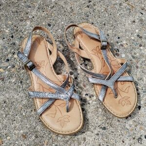 Born Metallic Sandals with Buckle